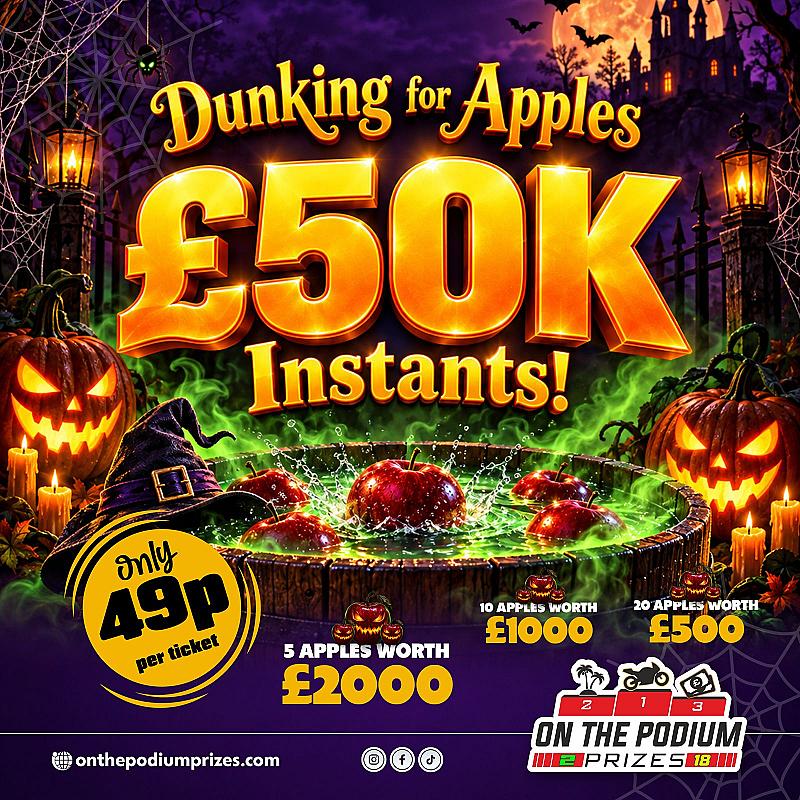 DUNKING FOR APPLES £50,000 INSTANT WINNER 