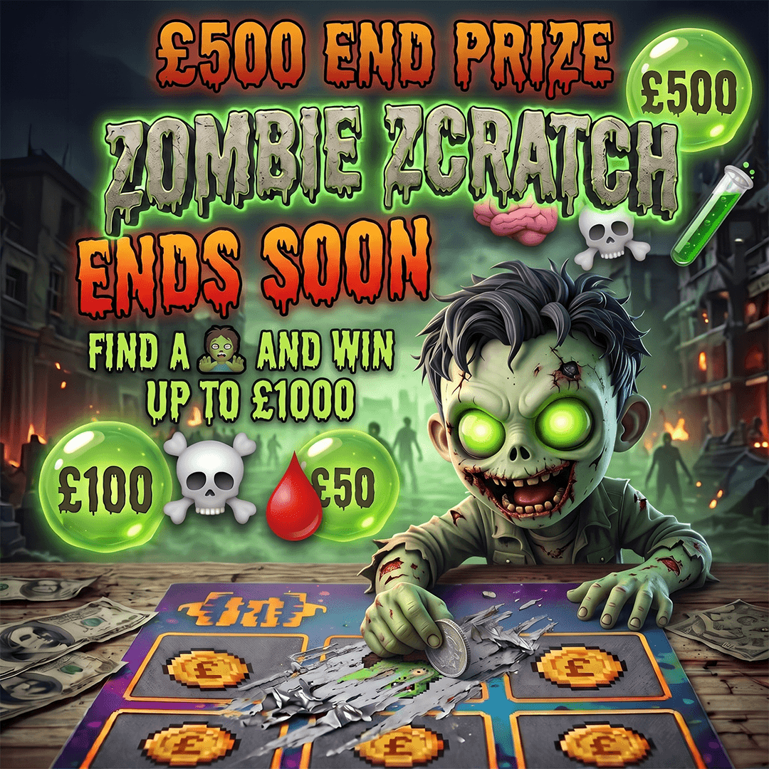 🧟 ZOMBIE ZCRATCH - £500 END PRIZE🧟