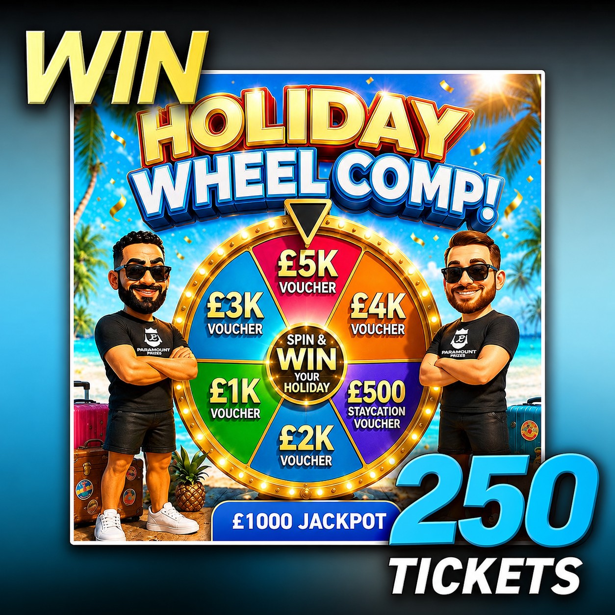 250 Tickets into Holiday Wheel Comp!
