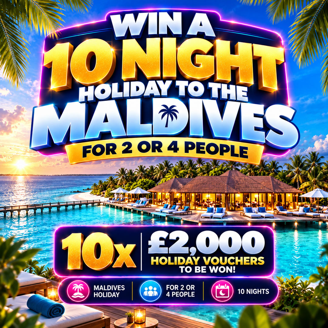 Maldives + £20K Holiday Vouchers! 😍