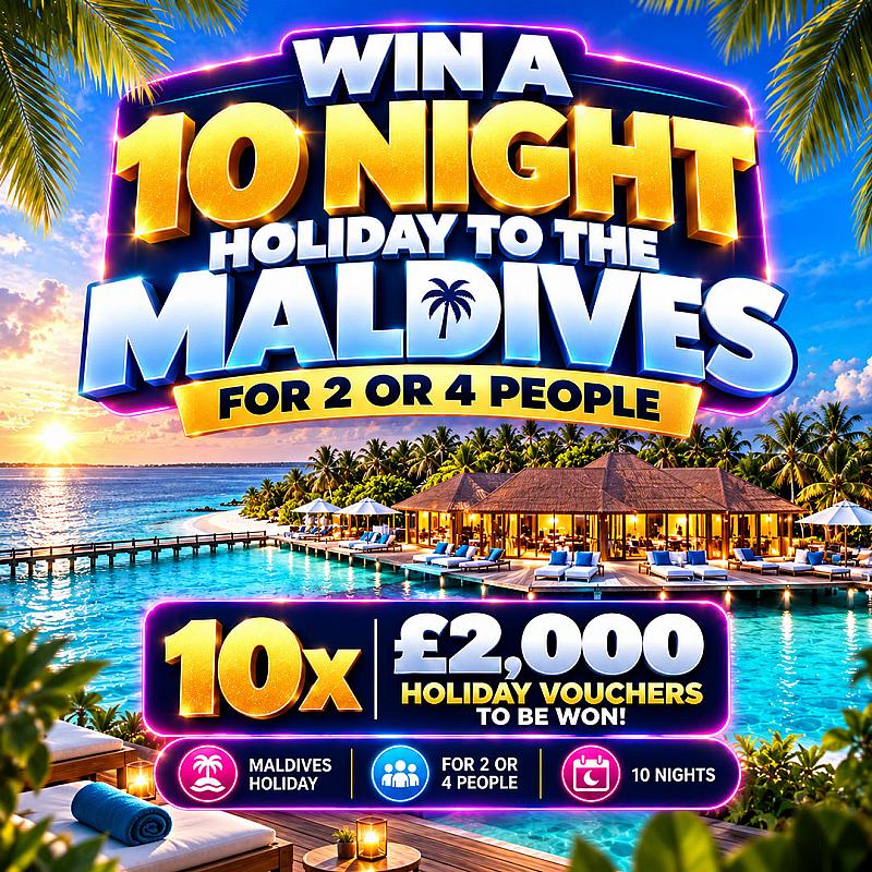 Maldives + £20K Holiday Vouchers! 😍