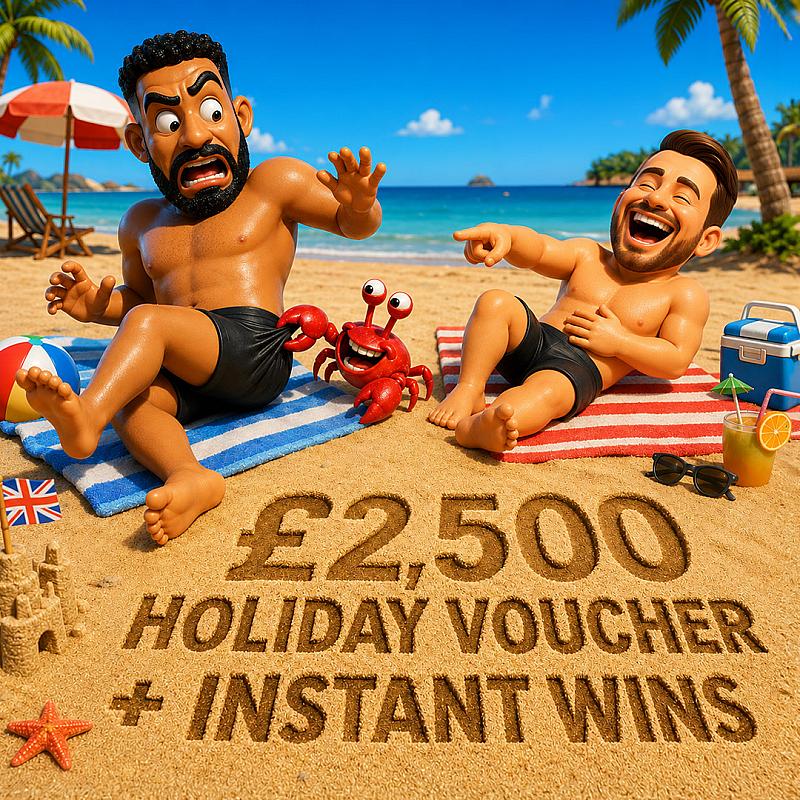 £2,500 Holiday Gift Card + £15,000 Instant Wins
