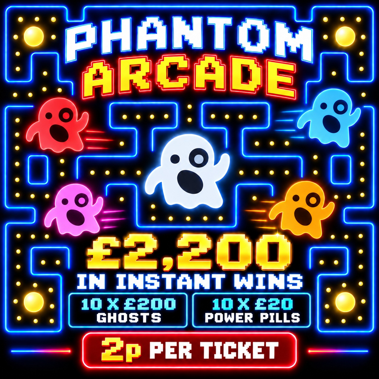 Phantom Arcade - £2,200 in instant wins for 2p a ticket