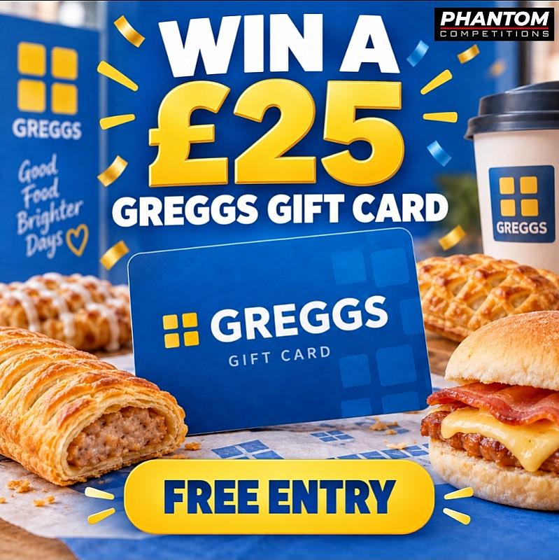 Win £25 Greggs gift card *FREE*