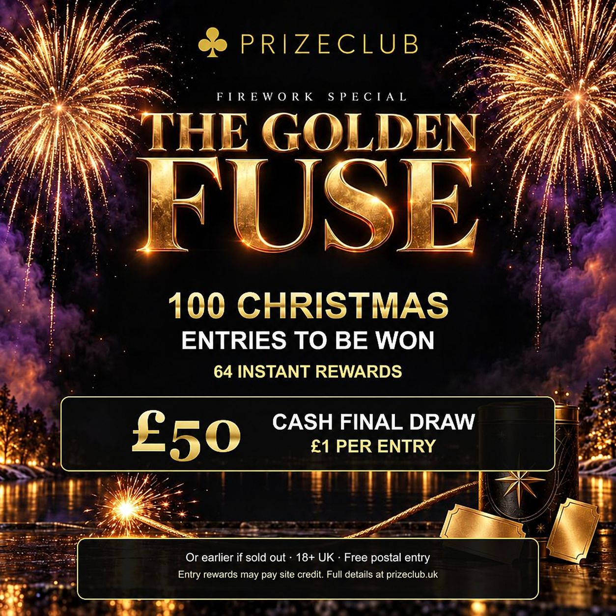 The Golden Fuse: Extra Entries into The Christmas £500.00 Drop 