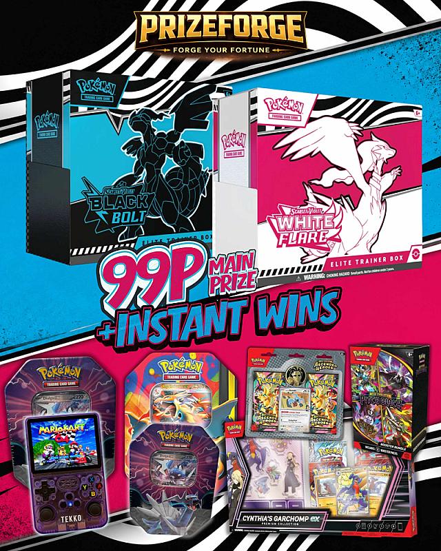 Win these Pokémon Black Bolt & White Flare Elite Trainer Boxes + Instant Wins