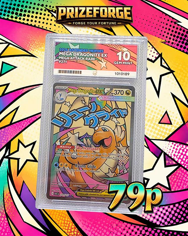 Win this Mega Dragonite ex ACE10 Slab from Ascended Heroes