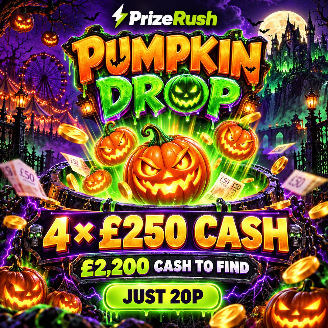 PUMPKIN DROP – £2,200 CASH TO FIND
