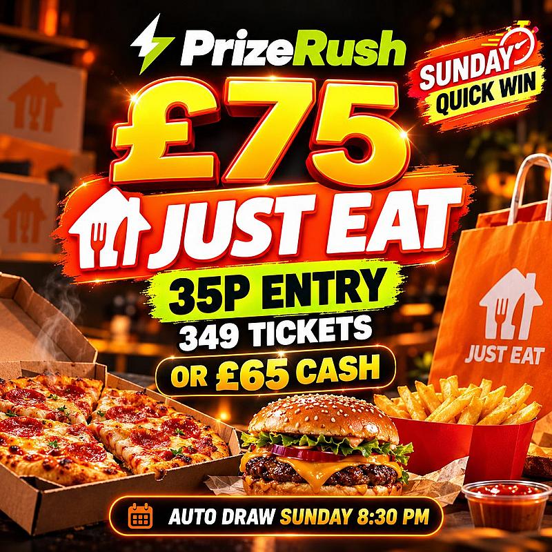 WIN A £75 JUST EAT GIFT CARD – SUNDAY QUICK WIN