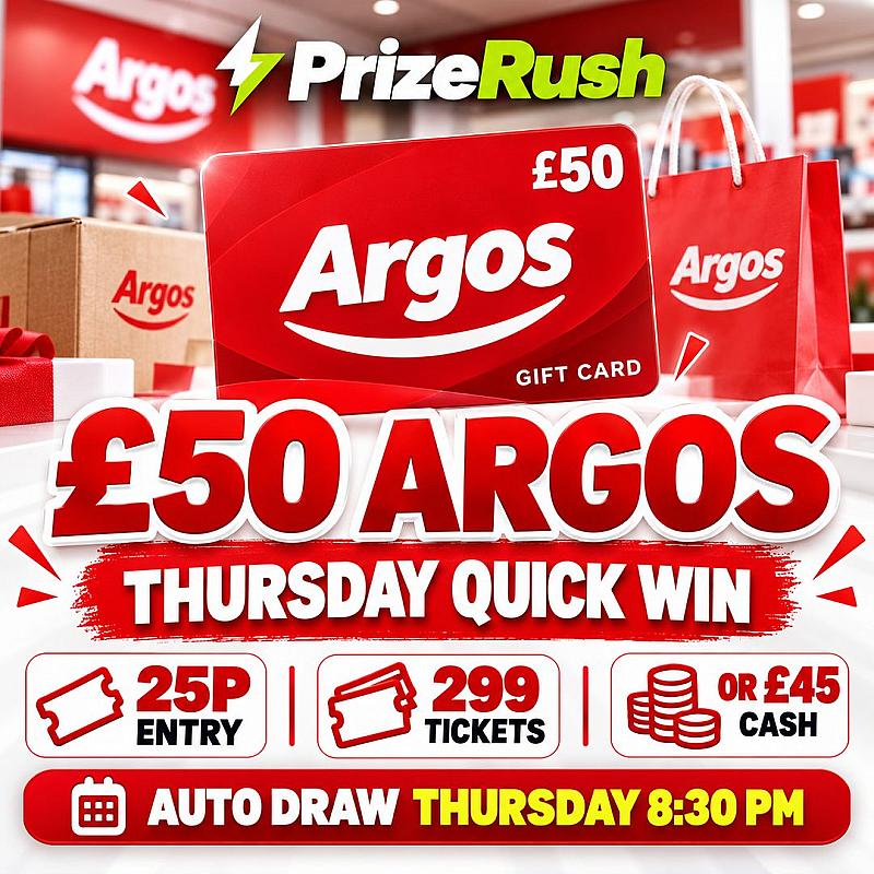 WIN A £50 ARGOS GIFT CARD - THURSDAY QUICK WIN