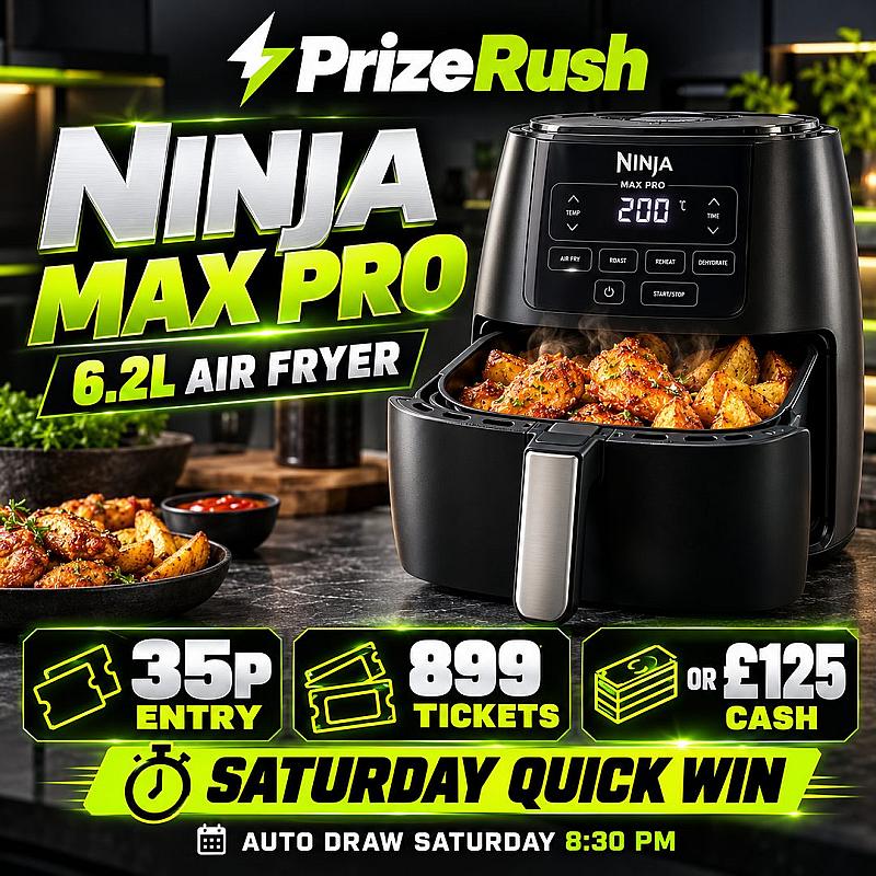 WIN A NINJA MAX PRO AIR FRYER – SATURDAY QUICK WIN