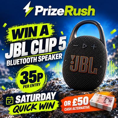 WIN A JBL CLIP 5 BLUETOOTH SPEAKER – SATURDAY QUICK WIN