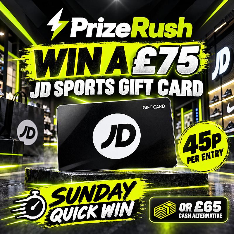 WIN A £75 JD SPORTS GIFT CARD – SUNDAY QUICK WIN