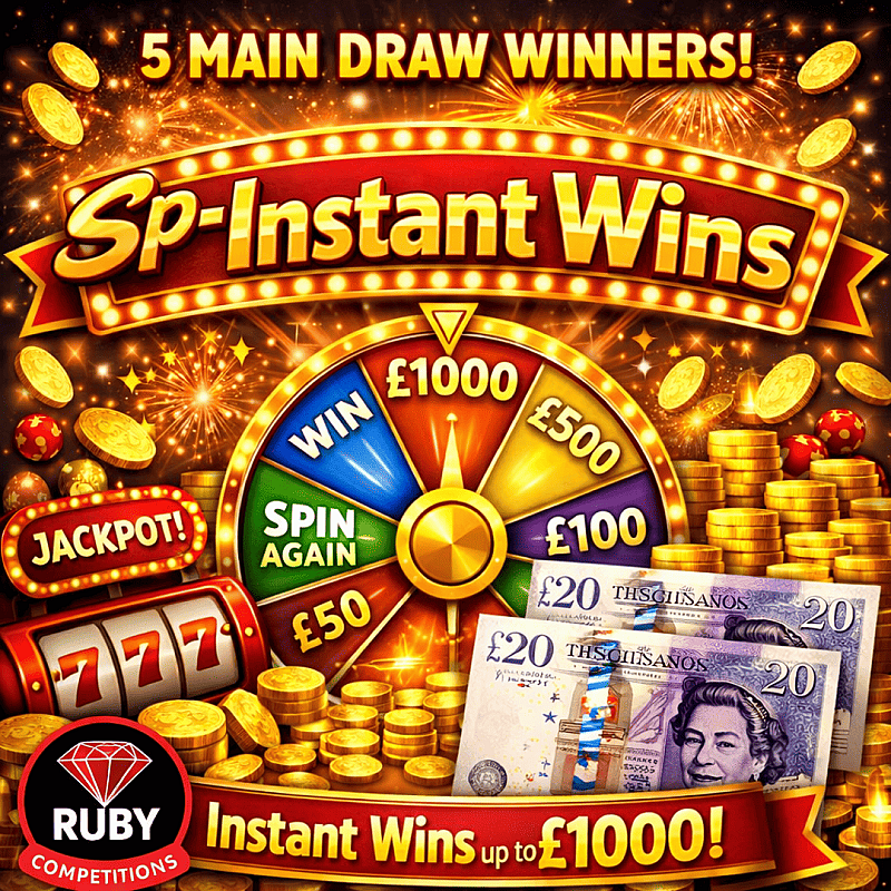 Sp-instant Wins! 5x Main Winners + £14,000 Instant Wins