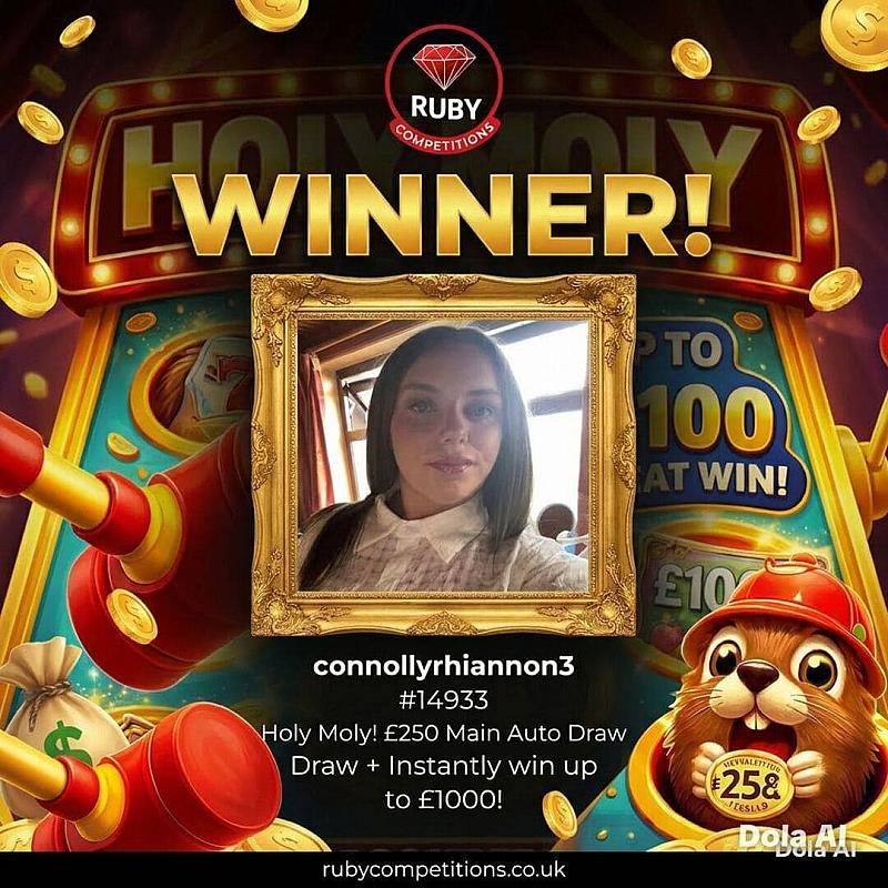 Holy Moly! £250 Main Auto Draw + Instantly win up to £1000!
