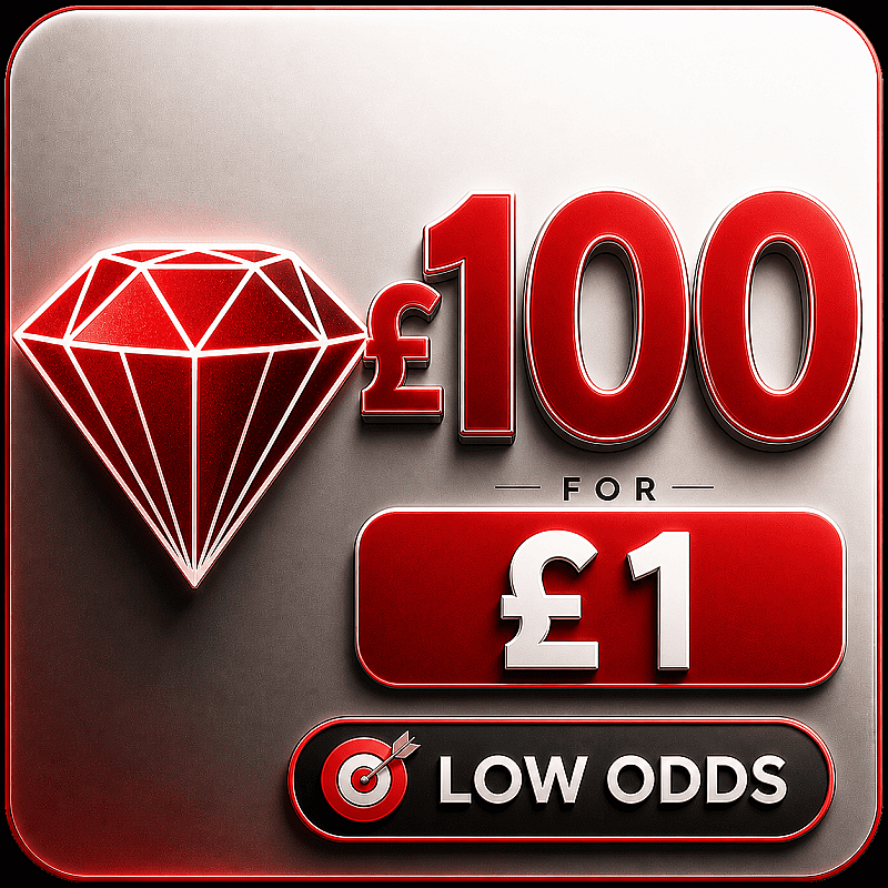 £100 for £1 LOW ODDS AUTODRAW