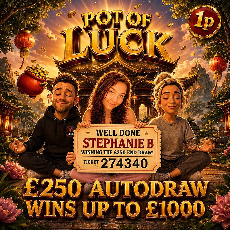 Pot of Luck - £250 Autodraw + £6000 of Instant Wins