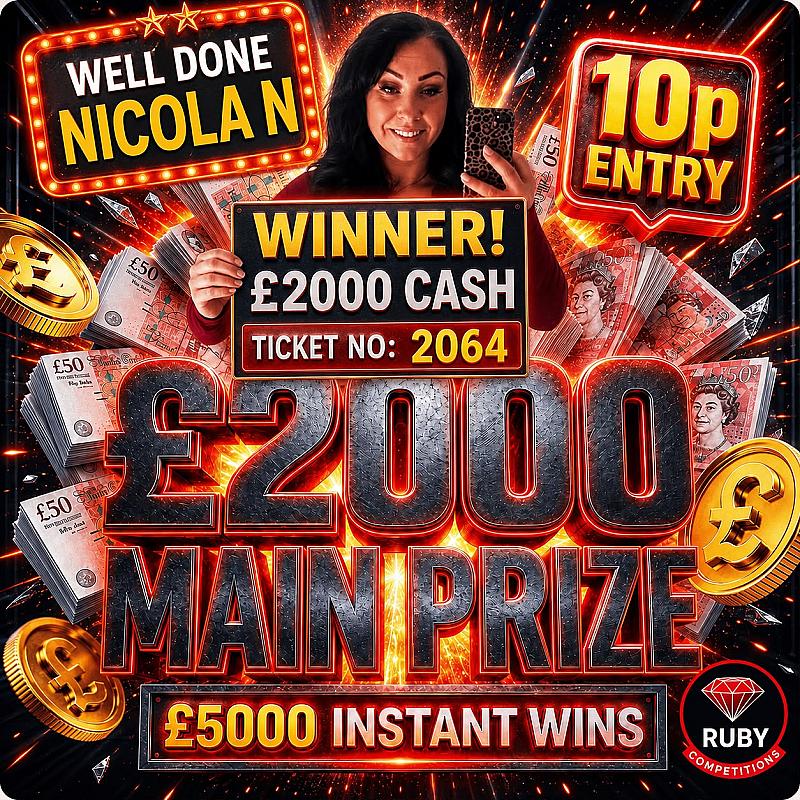 £2000 TAX FREE CASH + £5000 instant wins