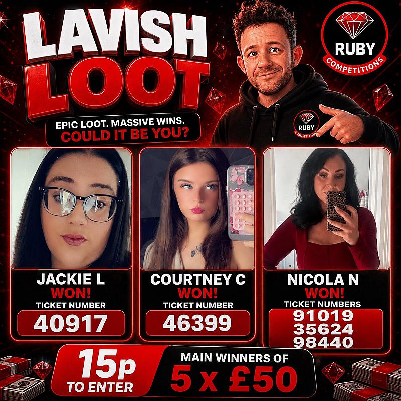 Lavish Loot - 5 Main Winners + Instantly Win up to £1000!