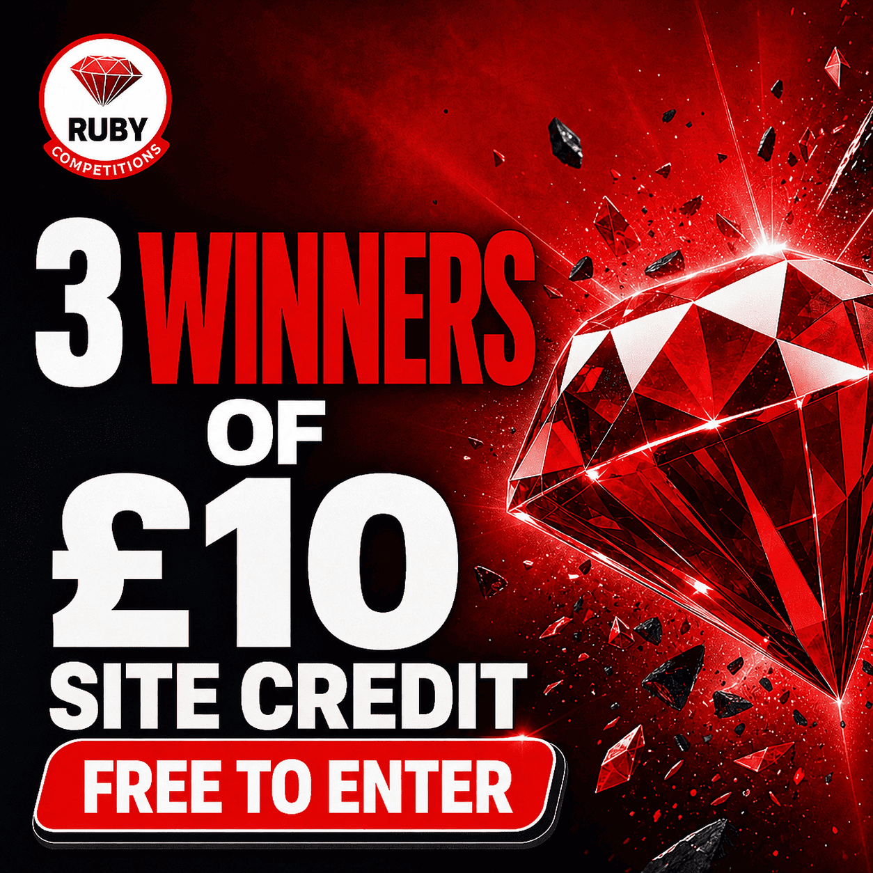 Free Draw - 3 Winners of £10 Site Credit