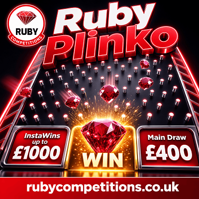 💎 Ruby Plinko - £400 Main Draw + InstaWins up to £1000