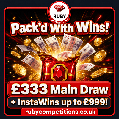 🎴Pack'd With Wins - £333 Main Draw + Instawin up to £999!