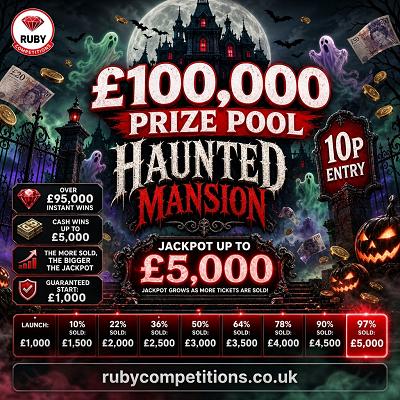 Haunted Mansion- £100,000 Prize Pool with Progressive JACKPOT!