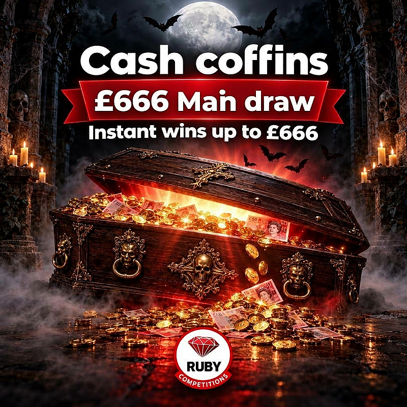 ⚰️ Cash Coffins £666 Main Prize + InstaWin up to £666!