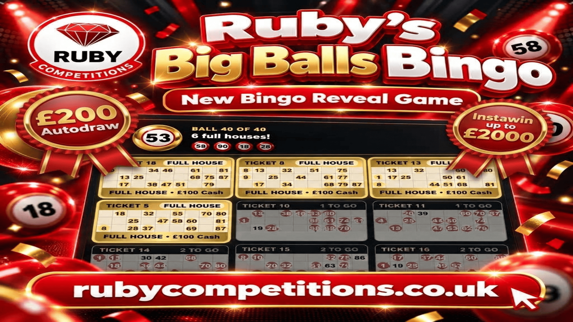 Big Balls Bingo - £200 Autodraw + Instawin up to £1500!