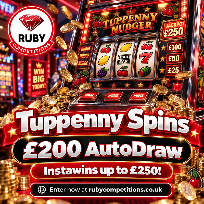 Tuppenny Spins - £200 Autodraw + Instawin up to £250