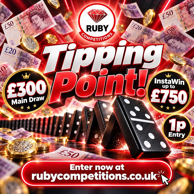 Tipping Point! £300 Main Draw + Instawin up to £750!