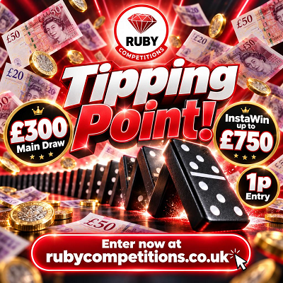 Tipping Point! £300 Main Draw + Instawin up to £750!