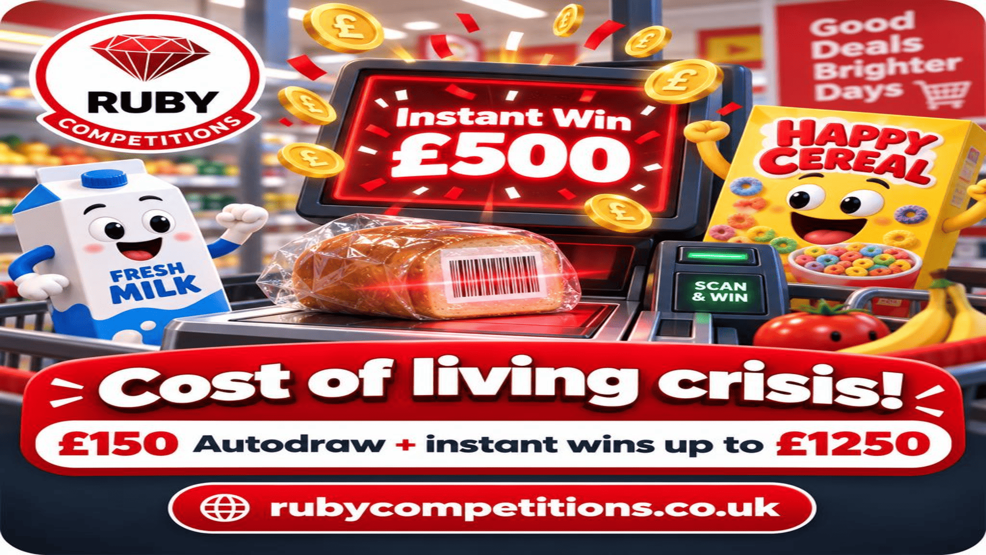 Cost of Living Crisis! - £150 Autodraw + Instawin up to £1250!