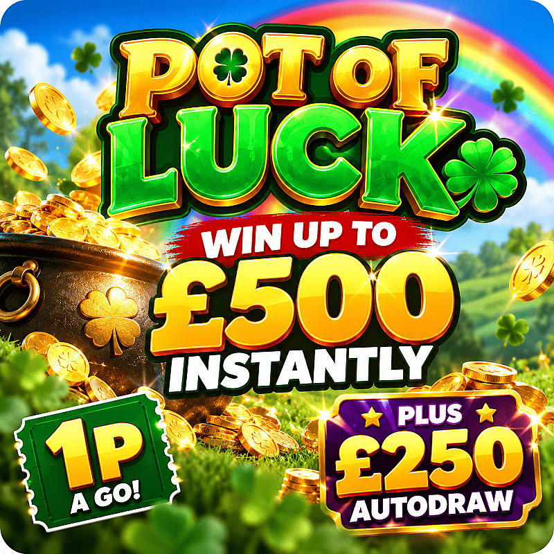 Pot Of Luck - £250 Autodraw + Instawin up to £500