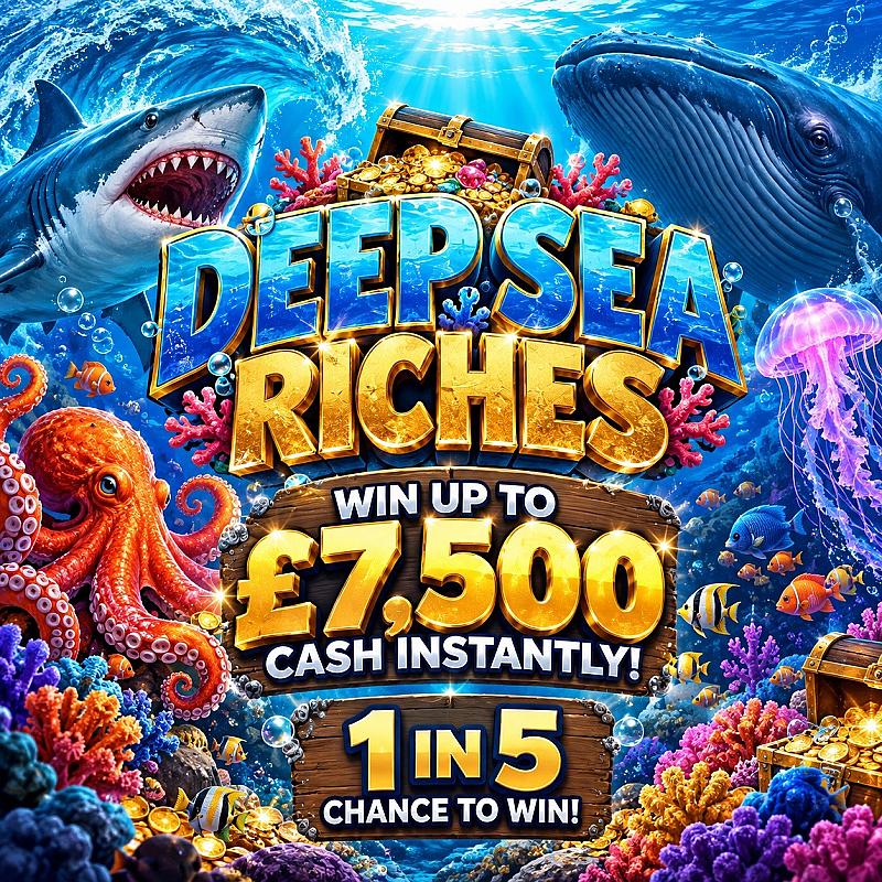 Deepsea Riches - Win Upto £7,500 Cash Instantly