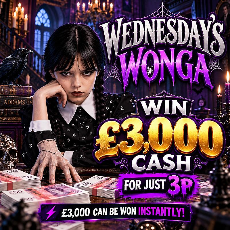 Win £3,000 for 3p + Win Upto £3,000 Cash Instantly