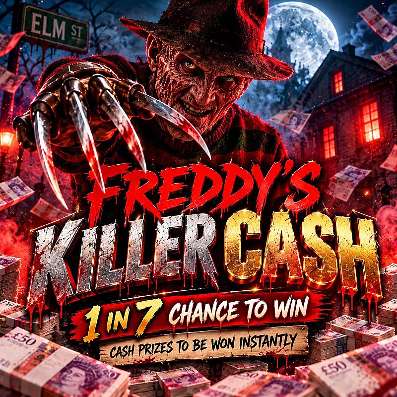 Freddy's Killer Cash - Win Upto £200 Cash Instantly!