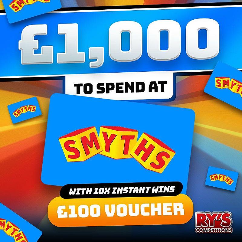 £1,000 Smyths Voucher + 10 x £100 Smyth Giftcards