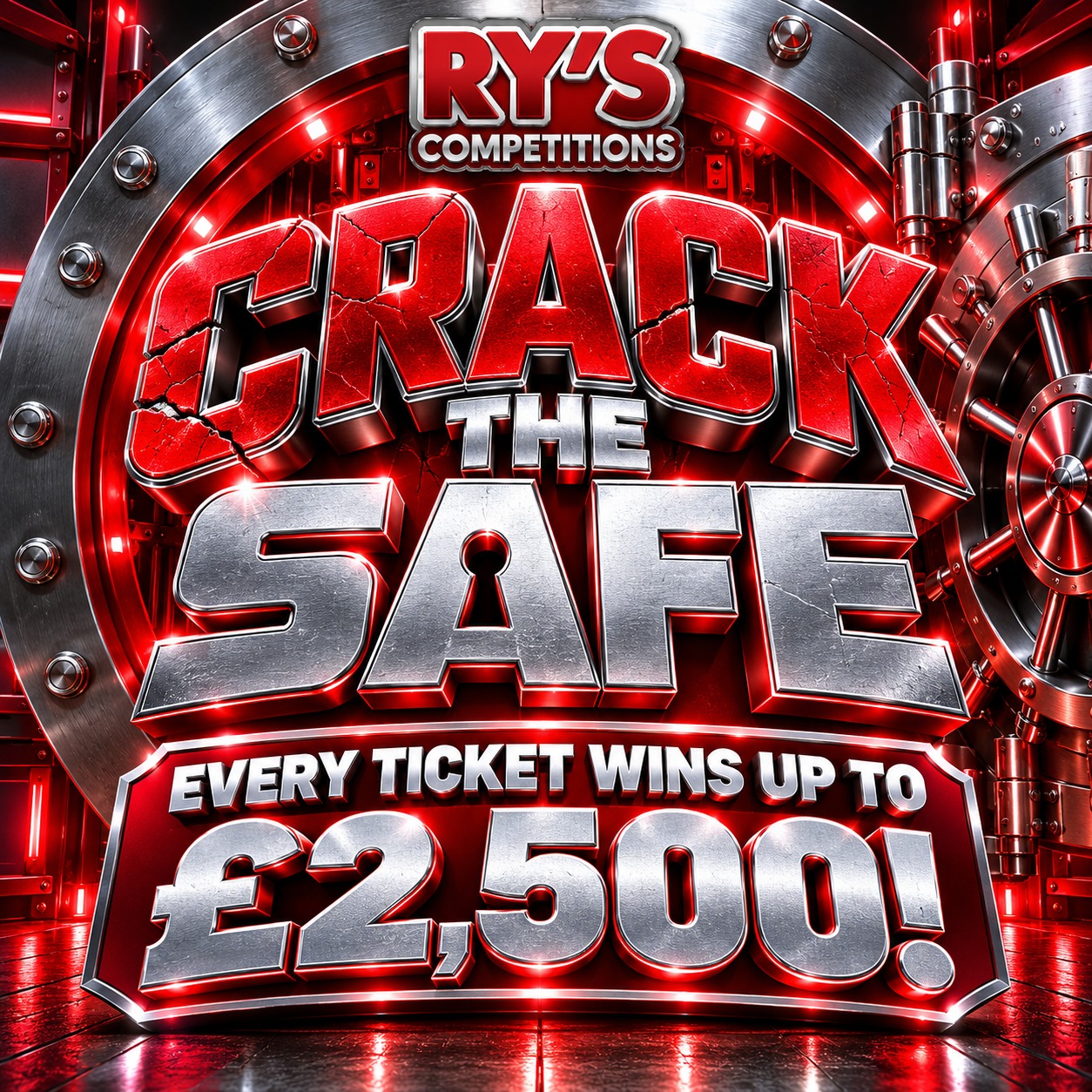 🏦 CRACK THE SAFE 💸 EVERY TICKET WINS UP TO £2,500! 💸