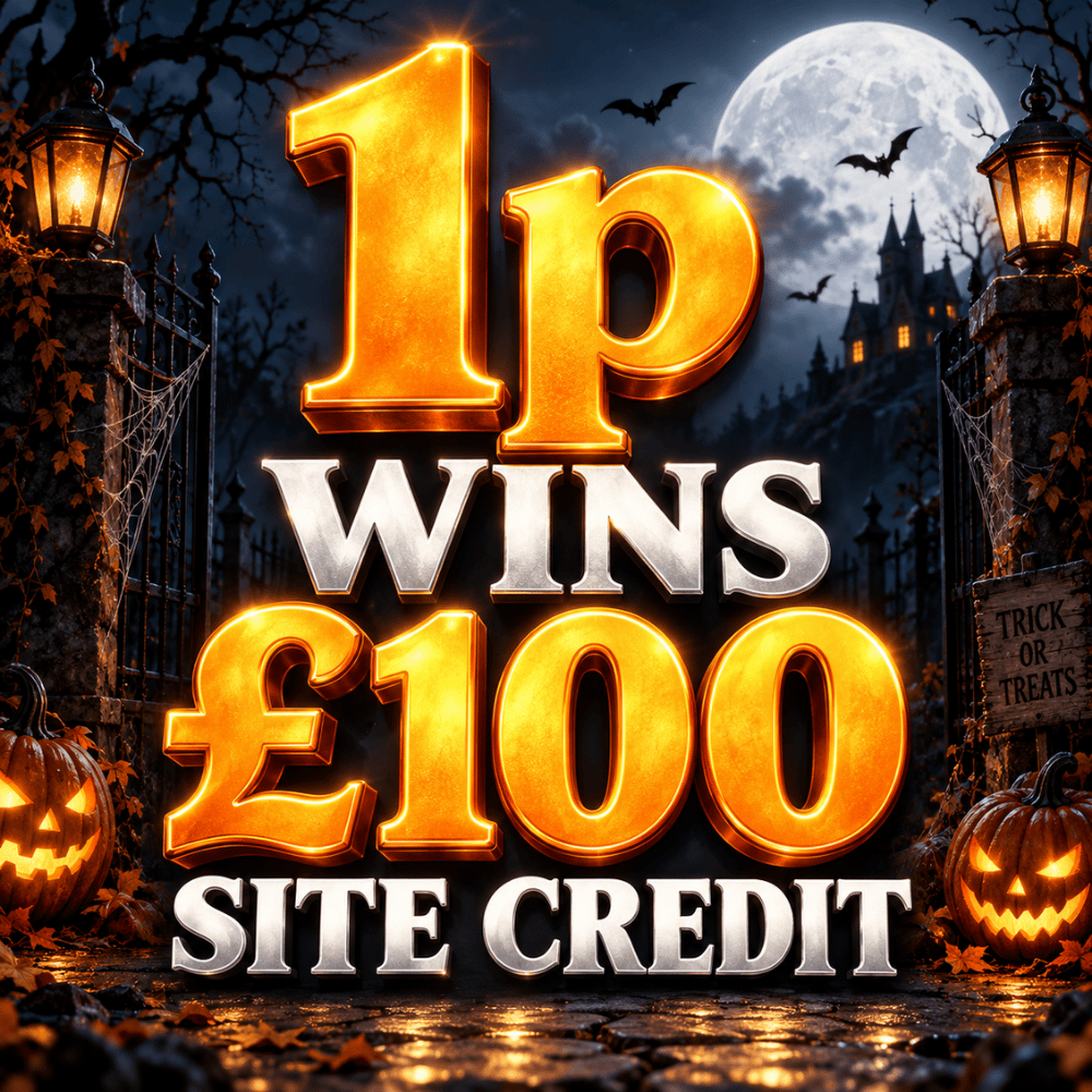 1P WINS £100 SITE CREDIT *AUTO DRAW*