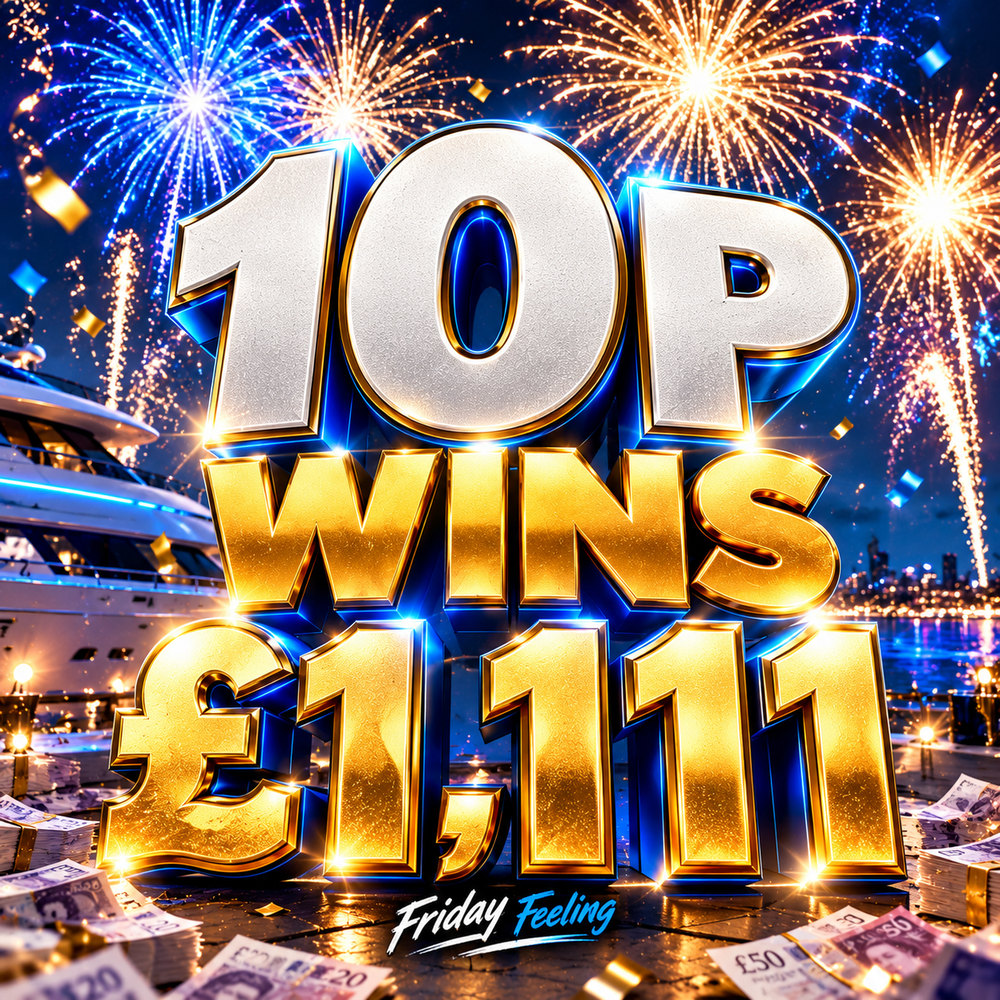 10P WINS £1,111 *AUTO DRAW*