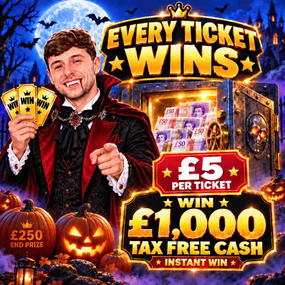 EVERY TICKET IS A WINNER - WIN UP TO £1,000 *AUTO DRAW*