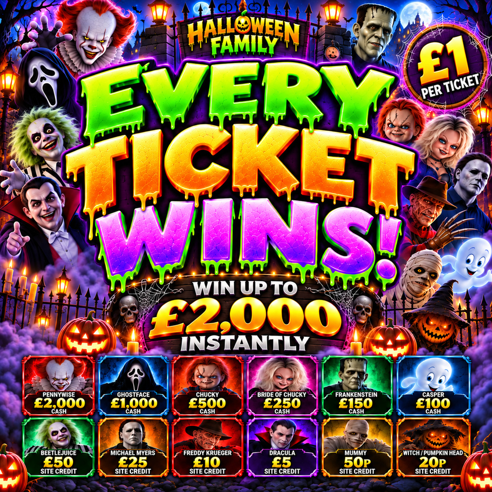 EVERY TICKET IS A WINNER - WIN UP TO £2,000 *QUICK FIRE*