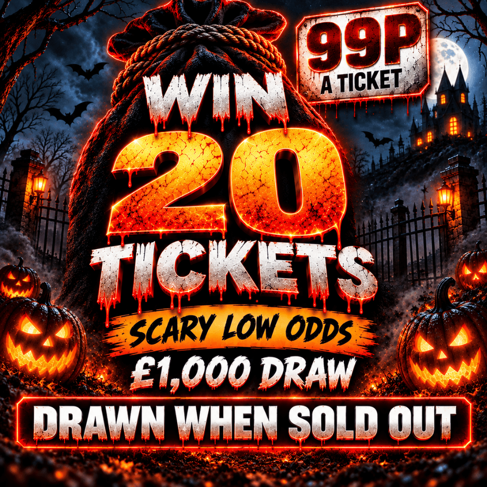 WIN 20 TICKETS IN THE SCARY LOW ODDS £1,000 DRAW #1 *AUTO DRAW*