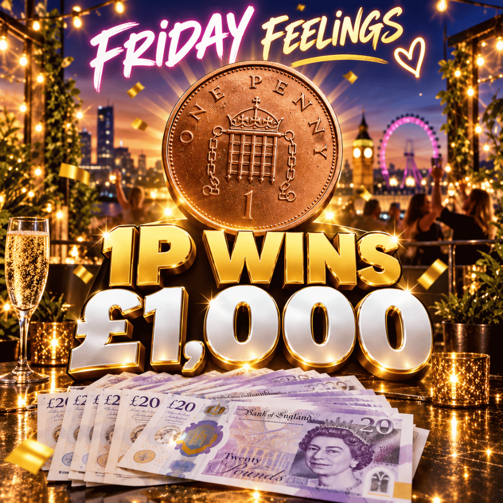 1P WINS £1,000 *AUTO DRAW*