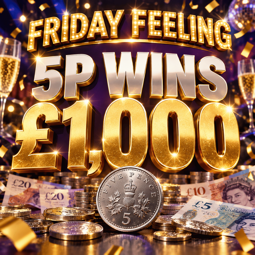 5P WINS £1,000 *AUTO DRAW*