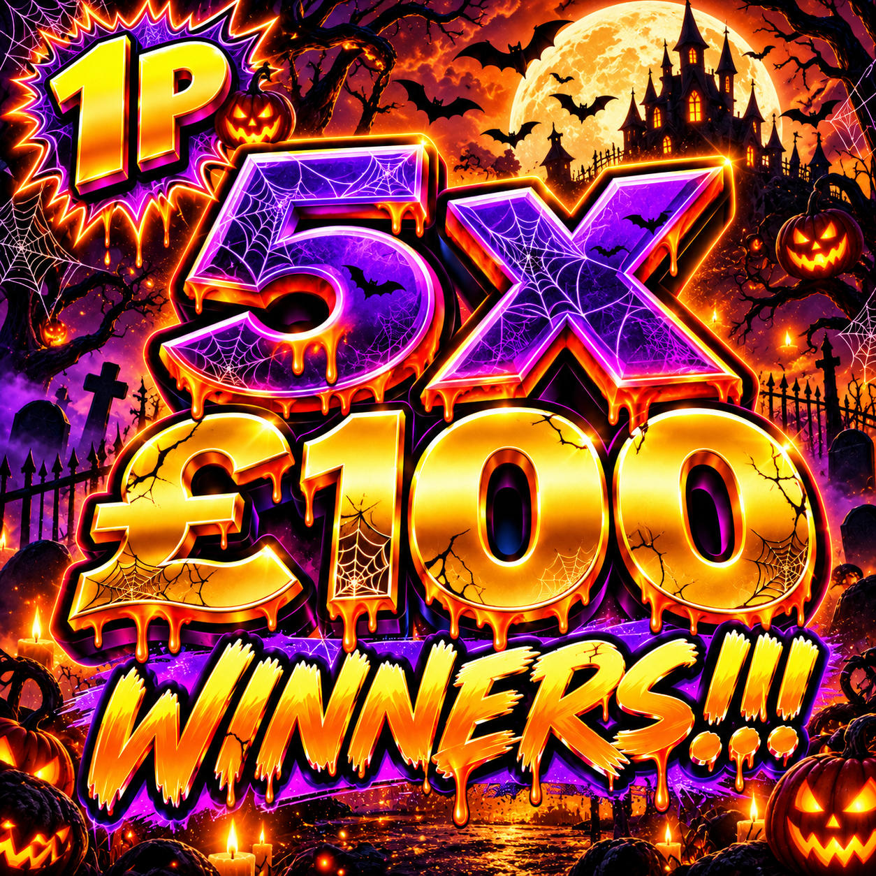 5x £100 winners!