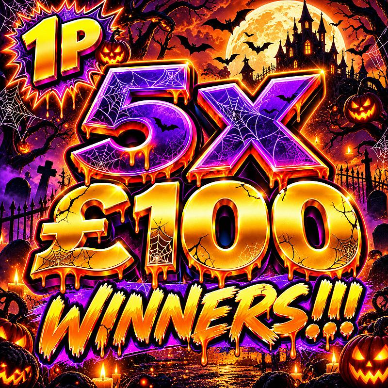 5x £100 winners!