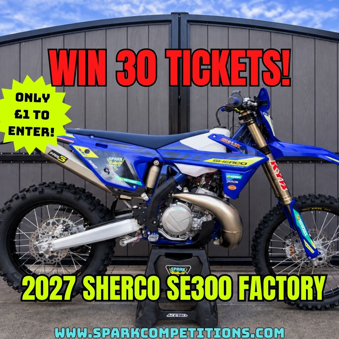 WIN 30 TICKETS ON THE 2027 SHERCO SE300 FACTORY  DRAW 2