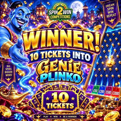10 TICKETS INTO GENIE PLINKO